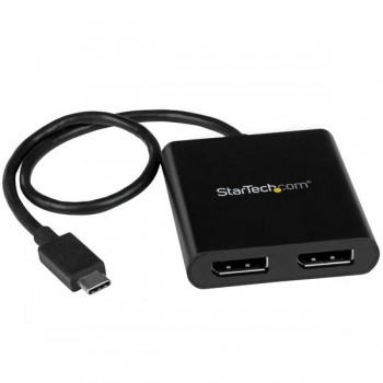 StarTech.com Divisor Multiplicador USB C - DisplayPort, 2 Puertos, Negro - Envío Gratis