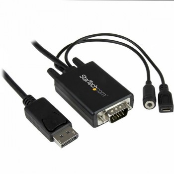 StarTech.com Cable Adaptador DisplayPort Macho - VGA Macho con Audio, 2 Metros, Negro - Envío Gratis