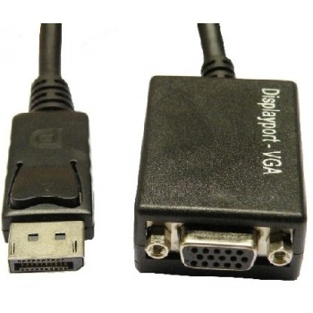 BRobotix Adaptador DisplayPort Macho - VGA Hembra, Negro - Envío Gratis