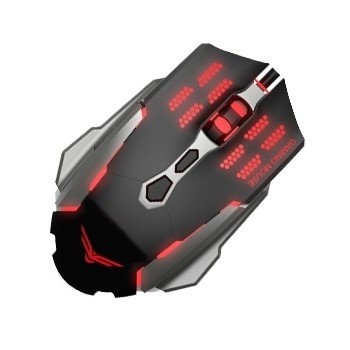 Mouse Gamer Naceb Láser NA-630, Alámbrico, USB, 2400DPI, Negro/Plata - Envío Gratis