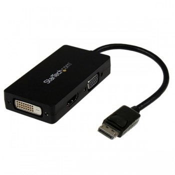 Startech.com Adaptador Convertidor DisplayPort Macho - VGA/DVI/HDMI Hembra, 28.4cm, Negro - Envío Gratis