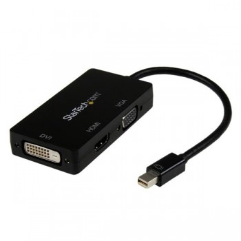 Startech.com Adaptador Convertidor Mini DisplayPort Macho - VGA/DVI/HDMI Hembra, 10cm, Negro - Envío Gratis