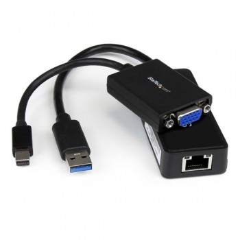 StarTech.com Kit de Adaptadores Mini DisplayPort, USB 3.0 - VGA, Gigabit Ethernet, Negro - Envío Gratis