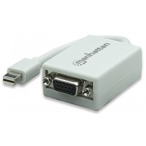 Manhattan Adaptador Mini DisplayPort Macho - VGA Hembra, 17cm, Blanco - Envío Gratis