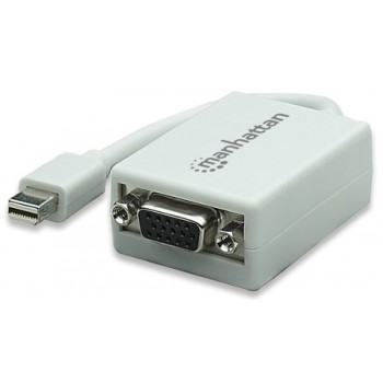 Manhattan Adaptador Mini DisplayPort Macho - VGA Hembra, 17cm, Blanco - Envío Gratis