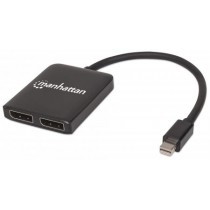 Manhattan Divisor de Video Mini DisplayPort Macho - 2x DisplayPort Hembra, Negro - Envío Gratis