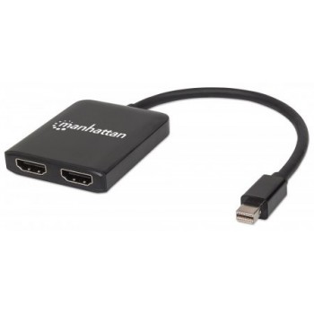 Manhattan Divisor de Video Mini DisplayPort Macho - 2x HDMI Hembra, Negro - Envío Gratis