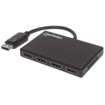 Manhattan Divisor de Video DisplayPort Macho - 4x DisplayPort Hembra, Negro - Envío Gratis