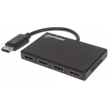 Manhattan Divisor de Video DisplayPort Macho - 4x DisplayPort Hembra, Negro - Envío Gratis