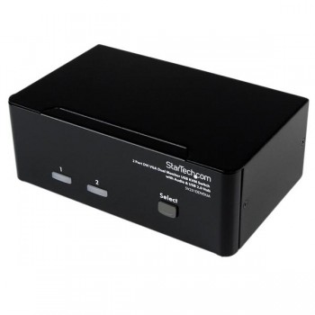 StarTech.com Switch KVM de 2 Puertos Doble Monitor DVI VGA con Audio y USB - Envío Gratis