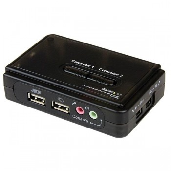 StarTech.com Switch KVM, USB, 2 Puertos, con Audio y Cables - Envío Gratis