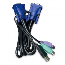 Planet Cable KVM-KC1-3, VGA/USB Macho - VGA/USB Hembra, 3 Metros, Negro - Envío Gratis