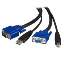 StarTech.com Cable KVM 2 en 1, USB/VGA Macho - USB/VGA Hembra, 1.8 Metros, Negro - Envío Gratis