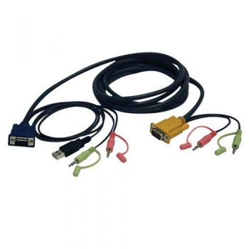Tripp Lite Kit de Cables VGA/USB/Audio, 3 Metros, para Multiplexor KVM - Envío Gratis