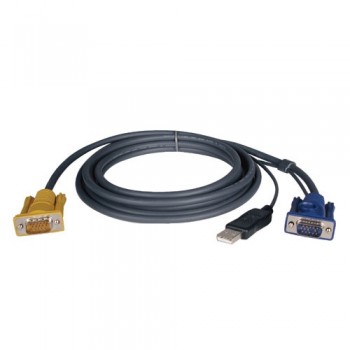 Tripp Lite Cable Switch KVM P776-010, VGA (D-Sub) - HD15 M, USB A, 3 Metros - Envío Gratis