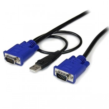 StarTech.com Cable KVM Ultra Delgado 2 en 1, USB/VGA Macho - VGA Macho, 3 Metros, Negro - Envío Gratis