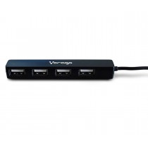 Vorago Hub USB 2.0 - 4x USB 2.0 Hembra, 480 Mbit/s, Negro - Envío Gratis