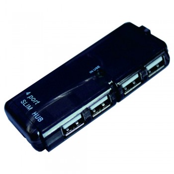 X-Media Hub USB 2.0 - 4x USB 2.0 Hembra, 480 Mbit/s, Negro - Envío Gratis