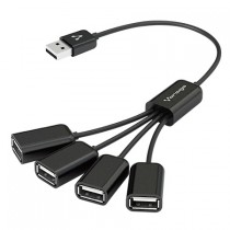 Vorago HUB HU-101 USB 2.0, 4 Puertos, Negro - Envío Gratis