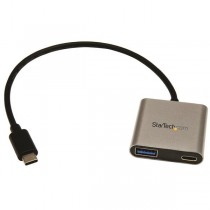 StarTech.com Concentrador Hub USB C 3.0 Macho - 1x USB A Hembra/1x USB C, 5000 Mbit/s, Negro/Plata - Envío Gratis