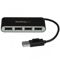 StarTech.com Hub Concentrador USB A 2.0 de 4 Puertos con Cable Integrado, 480 Mbit/s, Negro/Plata - Envío Gratis