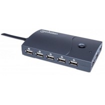 Manhattan Hub USB 2.0 de Alta Velocidad, 13 Puertos, 480 Mbit/s, Negro - Envío Gratis