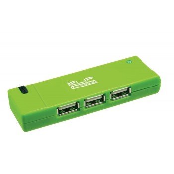 Klip Xtreme Hub KUH-400G USB 2.0 de 4 Puertos, 480 Mbit/s, Verde - Envío Gratis