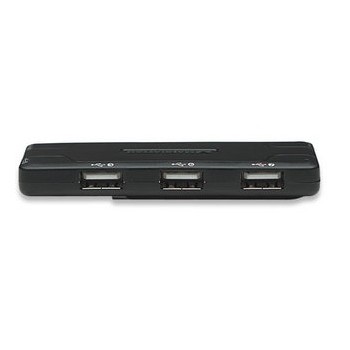 Manhattan Hub USB 2.0 de Alta Velocidad de Bolsillo, 7 Puertos, 480 Mbit/s, Negro - Envío Gratis