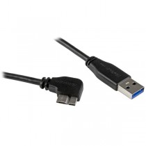 StarTech.com Cable Delgado de micro USB 3.0, Ángulo Derecho, 50cm, Negro - Envío Gratis