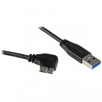 StarTech.com Cable Delgado de micro USB 3.0, Ángulo Derecho, 50cm, Negro - Envío Gratis