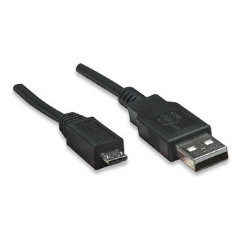 Manhattan Cable USB de Alta Velocidad, USB 2.0 A Macho - micro USB 2.0 B Macho, 3 Metros, Negro - Envío Gratis