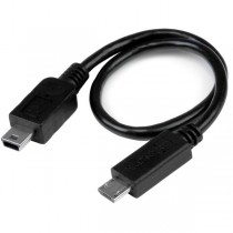 StarTech.com Cable Adaptador USB OTG, micro USB Macho - mini USB Macho, 20cm, Negro - Envío Gratis