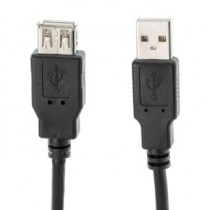Vcom Cable USB A Macho - USB A Hembra, 5 Metros, Negro - Envío Gratis