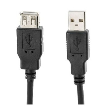 Vcom Cable USB A Macho - USB A Hembra, 5 Metros, Negro - Envío Gratis
