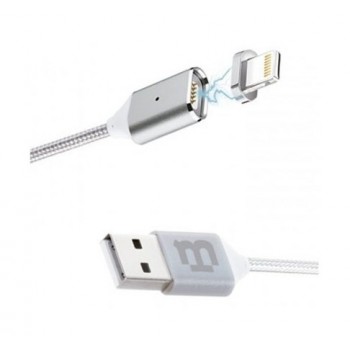 Blackpcs Cable CASLTM-2 USB A Macho - Lightning Macho Magnetico, 1 Metro, Plata - Envío Gratis