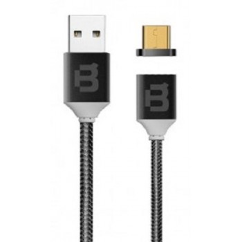 Blackpcs Cable USB A Macho - Micro-USB Macho Magnetico, 1 Metro, Negro - Envío Gratis