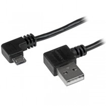 StarTech.com Cable USB A Macho - micro USB B Macho, Ángulo Derecho, 1 Metro, Negro - Envío Gratis