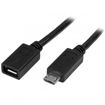 StarTech.com Cable micro USB B Macho - micro USB B Hembra, 50cm, Negro - Envío Gratis