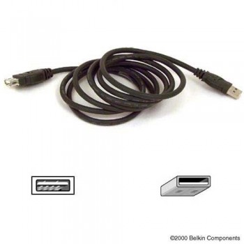 Belkin Cable USB A Macho - USB A Hembra, 1.8 Metros, Negro - Envío Gratis