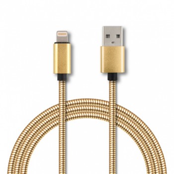 Ghia Cable GAC-089 USB A Macho - Lightning, 1 Metro, Dorado, para Apple - Envío Gratis