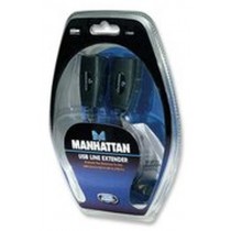 Manhattan Extensor de Línea USB, USB A y RJ45 Macho/Hembra, hasta 60m - Envío Gratis