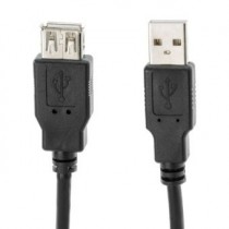 Vcom Cable USB A Macho - USB A Hembra, 3 Metros, Negro - Envío Gratis