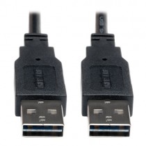 Tripp Lite Cable USB A Reversible Macho - USB A Reversible Macho, 3.05 Metros, Negro - Envío Gratis