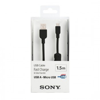 Sony Cable USB A Macho - Micro-USB B Macho, 1.5 Metros, Negro - Envío Gratis