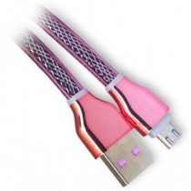 BRobotix Cable USB Macho - Micro-USB , 1 Metro, Rosa/Negro - Envío Gratis