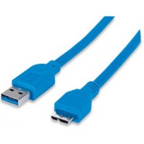 Manhattan Cable USB 3.0, USB A Macho - micro USB B Macho, 1 Metro, Azul - Envío Gratis