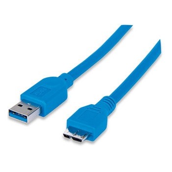 Manhattan Cable USB 3.0, USB A Macho - micro USB B Macho, 1 Metro, Azul - Envío Gratis