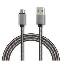 Ghia Cable USB Macho - Micro USB B, 1 Metro, Gris - Envío Gratis