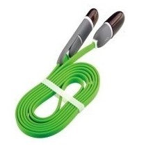 Ghia Cable USB Macho - Micro USB / Lighting Macho, 1 Metro, Verde - Envío Gratis