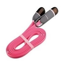 Ghia Cable USB Macho - Micro USB/Lighting Macho, 1 Metro, Rosa - Envío Gratis